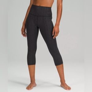 Lululemon Align Leggings, 10, Aqueous Emboss Black